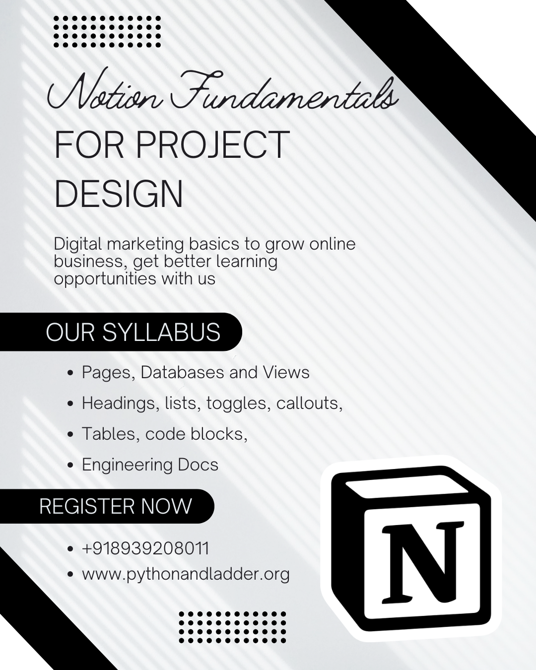Notion Fundamentals for Project Design - Workshop